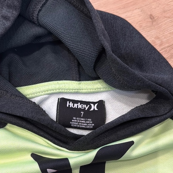 Hurley Green and Black Raglan Hoodie - Picture 4 of 5